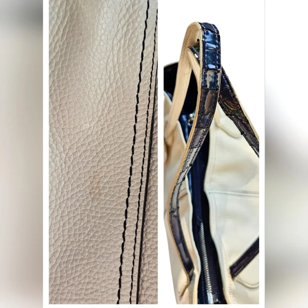 COACH | XL Parchment Shopper Travel Tote | Leather | Womens | Shoulder Bag - Picture 15 of 16